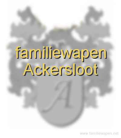familiewapen Ackersloot