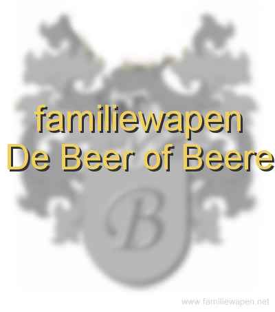 familiewapen De Beer of Beere