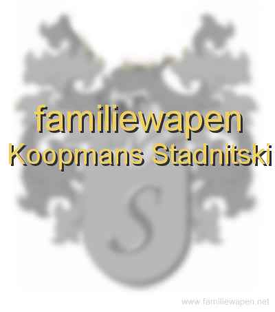 familiewapen Koopmans Stadnitski