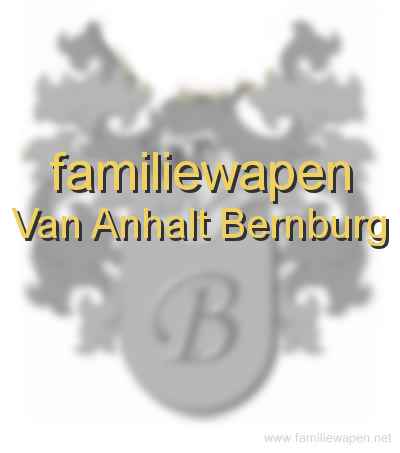 familiewapen Van Anhalt Bernburg