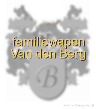 familiewapen Van den Berg