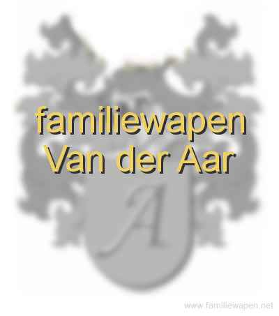 familiewapen Van der Aar