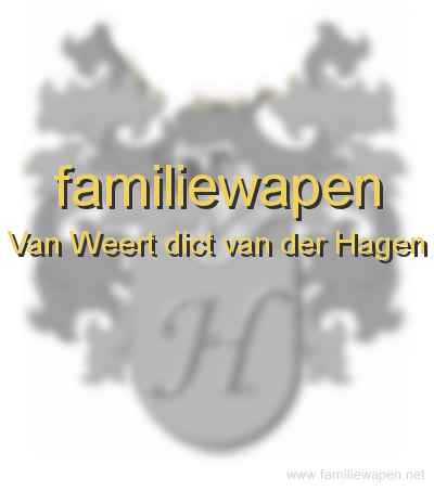familiewapen Van Weert dict van der Hagen