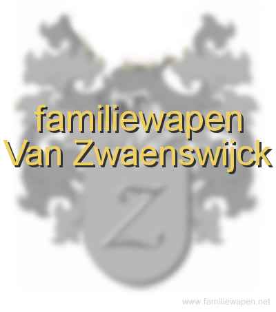 familiewapen Van Zwaenswijck