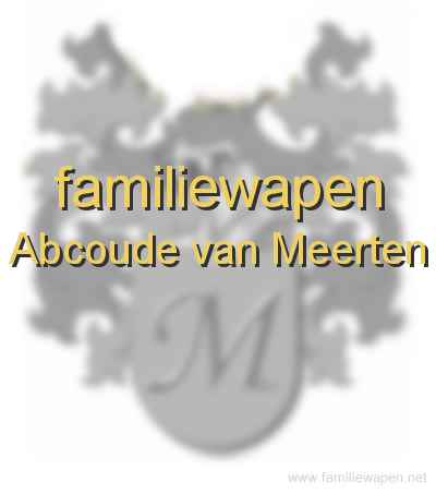 familiewapen Abcoude van Meerten