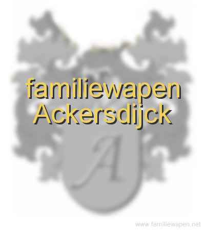 familiewapen Ackersdijck
