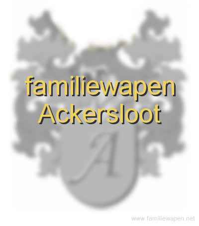 familiewapen Ackersloot