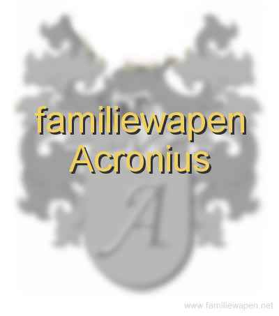 familiewapen Acronius
