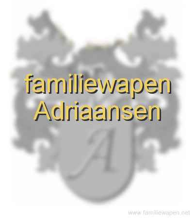 familiewapen Adriaansen