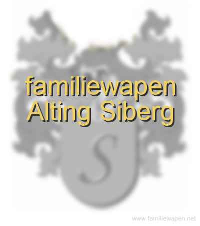 familiewapen Alting Siberg