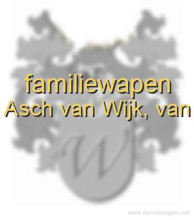 familiewapen Asch van Wijk, van