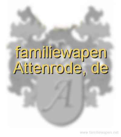 familiewapen Attenrode, de