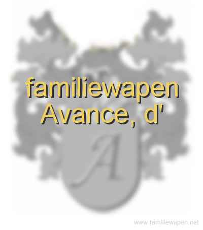 familiewapen Avance, d'