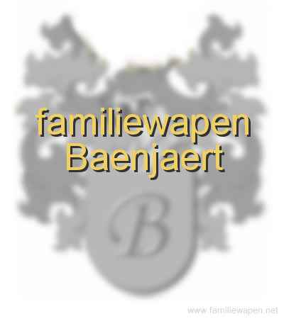 familiewapen Baenjaert