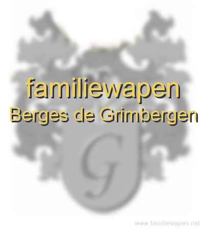 familiewapen Berges de Grimbergen