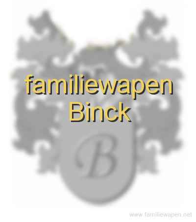 familiewapen Binck