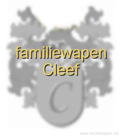 familiewapen Cleef