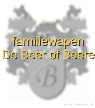 familiewapen De Beer of Beere