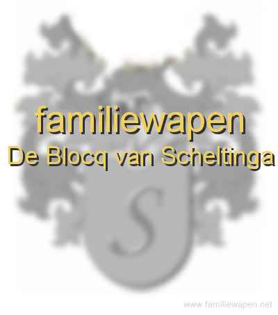 familiewapen De Blocq van Scheltinga