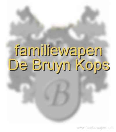 familiewapen De Bruyn Kops