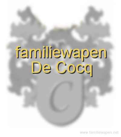 familiewapen De Cocq