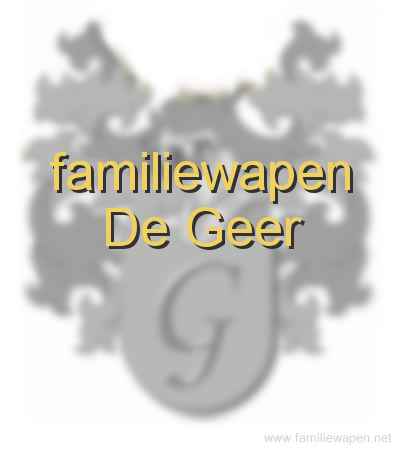 familiewapen De Geer