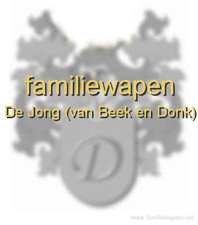 familiewapen De Jong (van Beek en Donk)