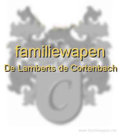 familiewapen De Lamberts de Cortenbach