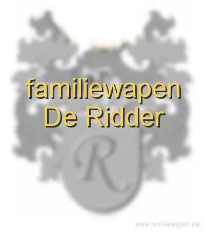 familiewapen De Ridder