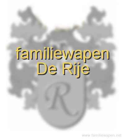 familiewapen De Rije