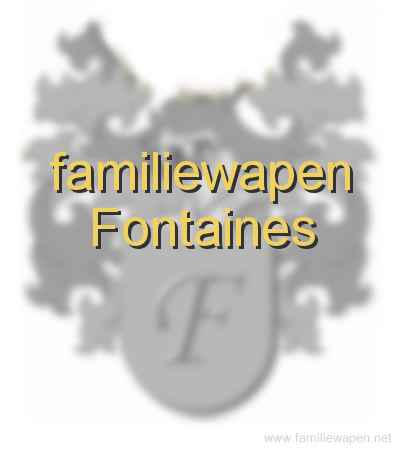 familiewapen Fontaines