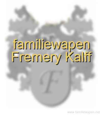 familiewapen Fremery Kalff
