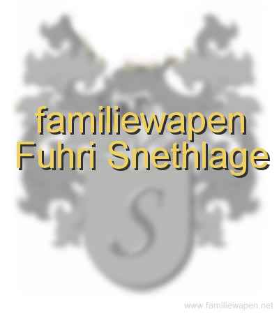 familiewapen Fuhri Snethlage