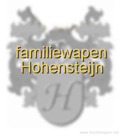 familiewapen Hohensteijn