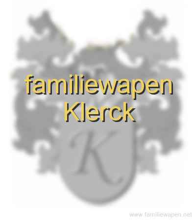 familiewapen Klerck