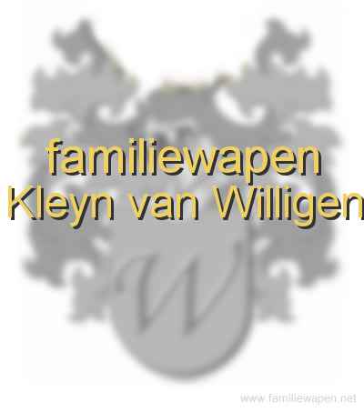 familiewapen Kleyn van Willigen