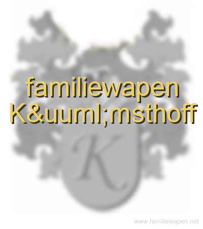 familiewapen Kümsthoff