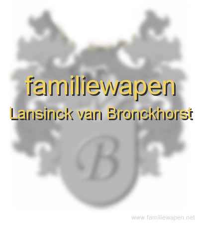 familiewapen Lansinck van Bronckhorst
