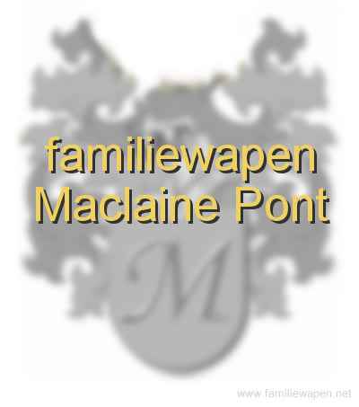 familiewapen Maclaine Pont