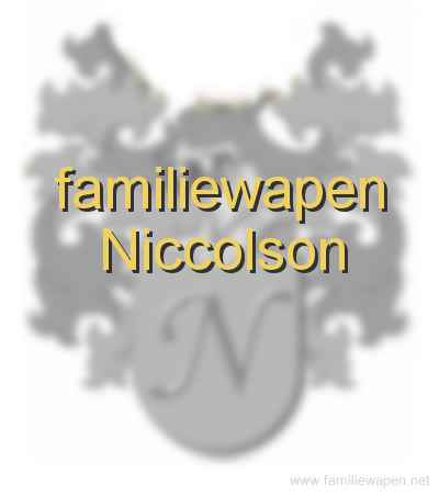 familiewapen Niccolson
