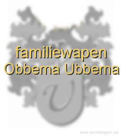 familiewapen Obbema Ubbema