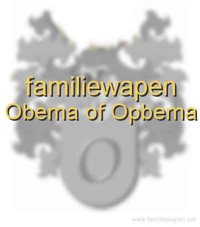 familiewapen Obema of Opbema