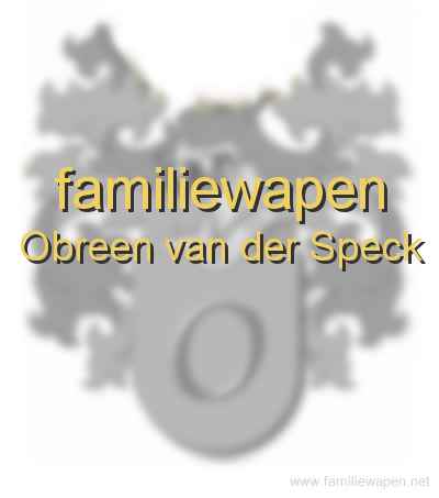 familiewapen Obreen van der Speck