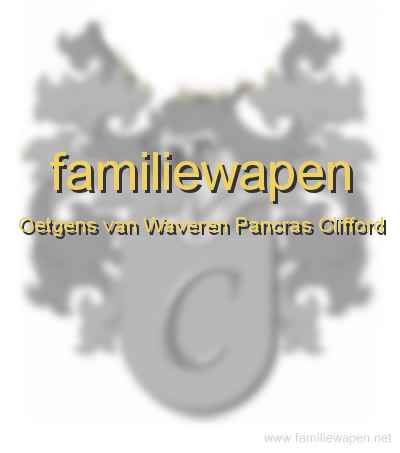 familiewapen Oetgens van Waveren Pancras Clifford