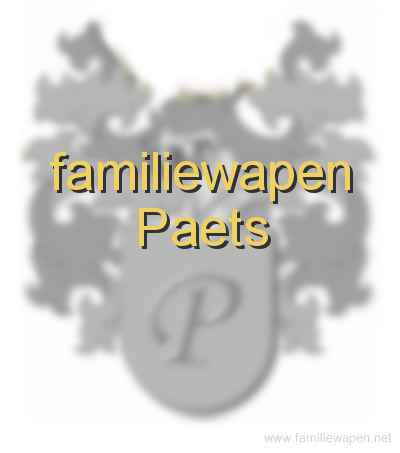 familiewapen Paets