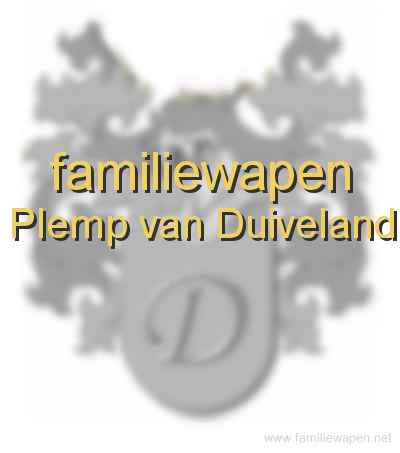 familiewapen Plemp van Duiveland