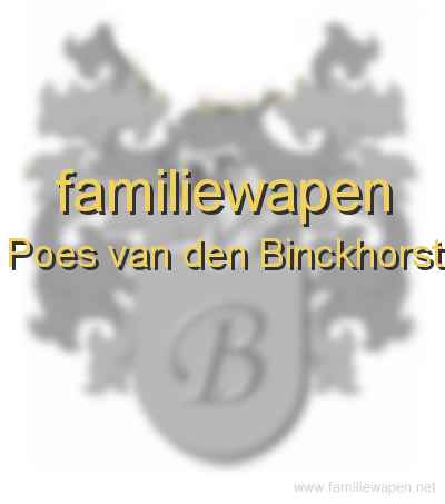 familiewapen Poes van den Binckhorst