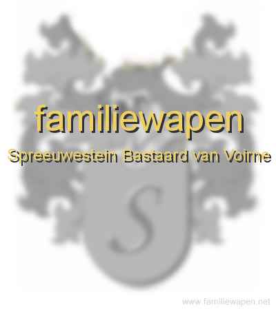 familiewapen Spreeuwestein Bastaard van Voirne