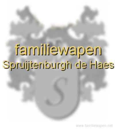 familiewapen Spruijtenburgh de Haes