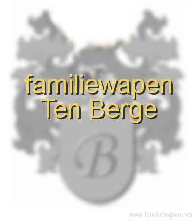 familiewapen Ten Berge